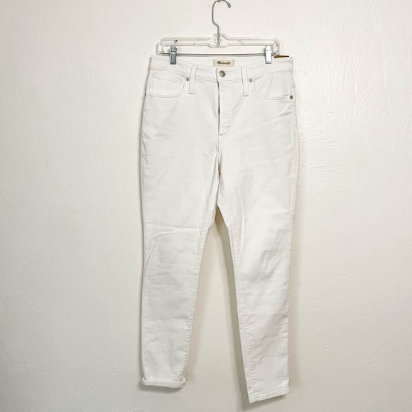 MADEWELL JEANS NWT | Madewell curvy high rise skinny in pure white | size 30 - Picture 6 of 8